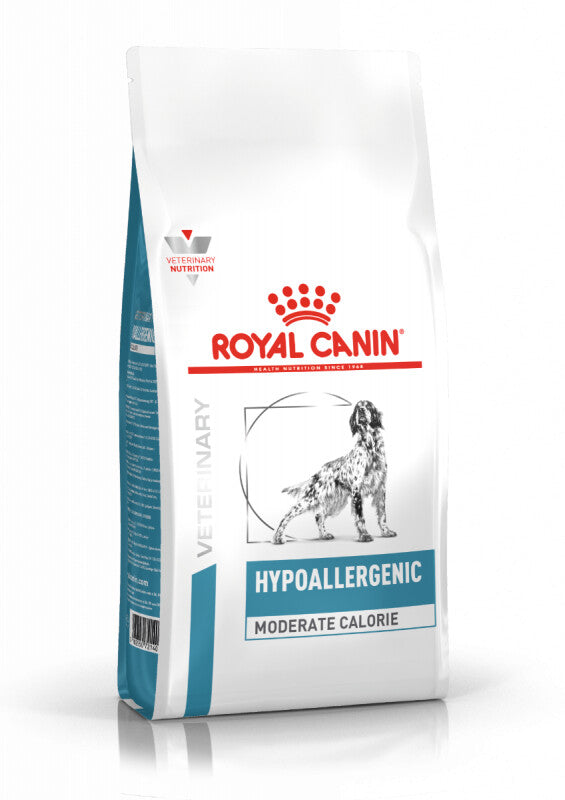 Alimento seco para perros Royal Canin hipoalergénico con calorías moderadas (14 kg)